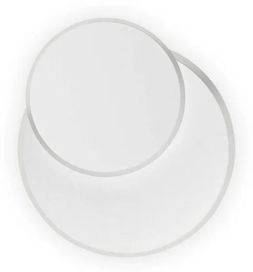 Applique Moderna Round Pouche Metallo Bianco Led 14W 3000K Luce Calda