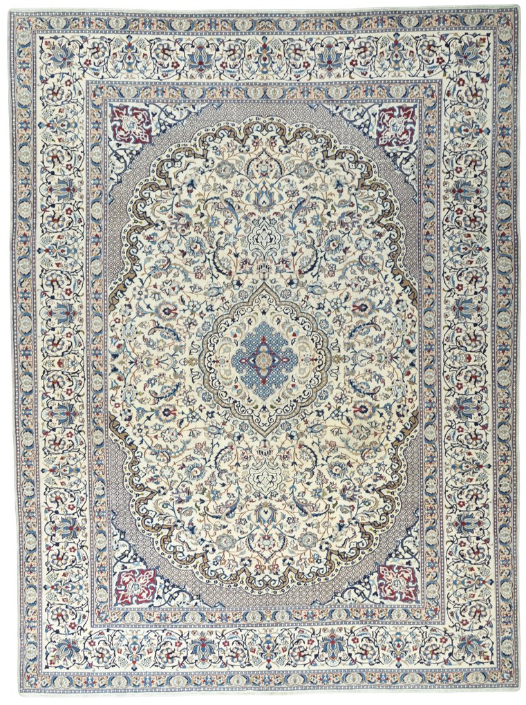 Nain Tappeto 290x390 Beige (Iran) Annodato A Mano