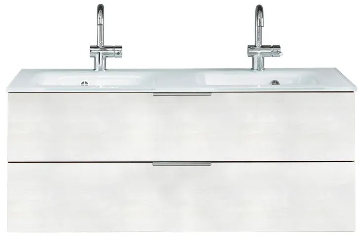 Mobile da bagno sotto lavabo PELIPAL bianco L 119 x H 48 x P 45 cm 2 cassetti, lavabo non incluso