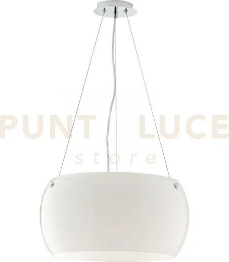 Lampadario a sospensione equatore bianco 3 luci attacco e27 40xx40x...