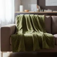 Coperta 150x210 cm verde motivo 3D Flannel