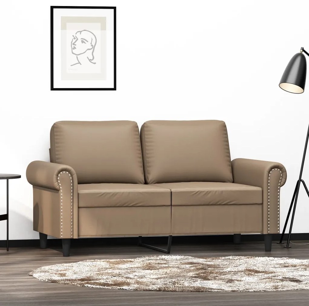Divano A 2 Posti Cappuccino 140 Cm İn Similpelle /