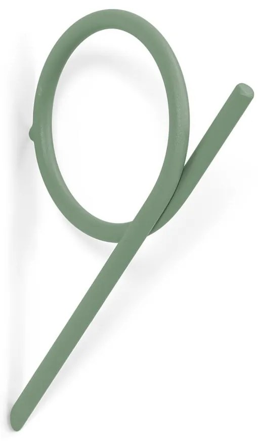 Gancio da parete verde polveroso in acciaio Tuba S – Spinder Design