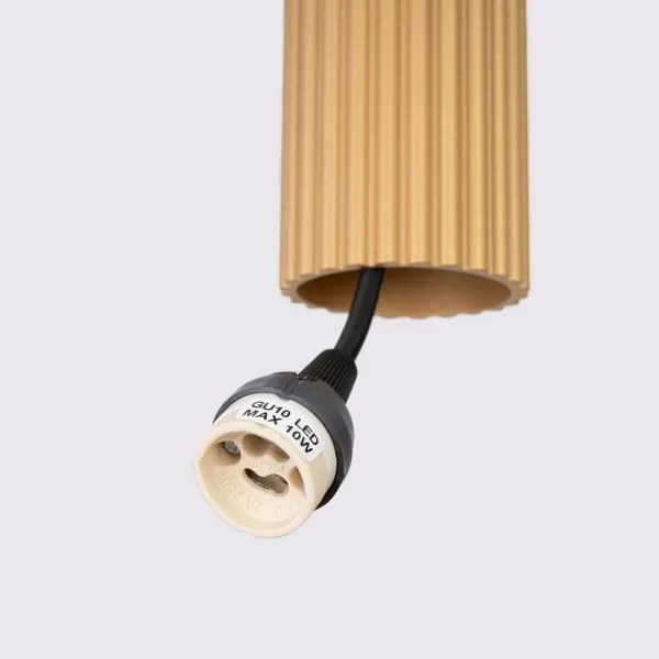 Sollux SL.1557 - Lampadario a sospensione con filo KARBON 3xGU10/10W/230V oro