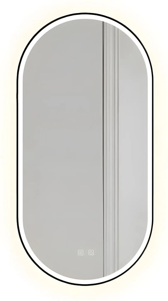 Specchio LED OVL 50x100cm Black
