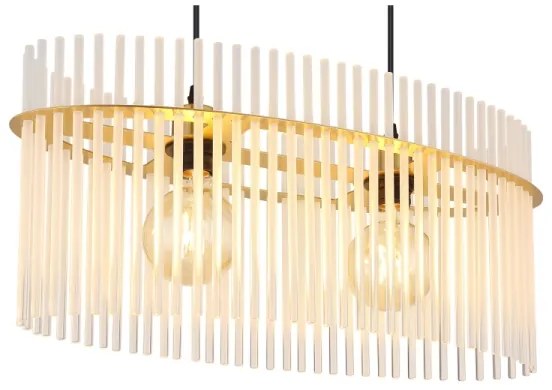 Globo 15698H3M - Lampadario a sospensione con filo GORLEY 2xE27/60W/230V oro