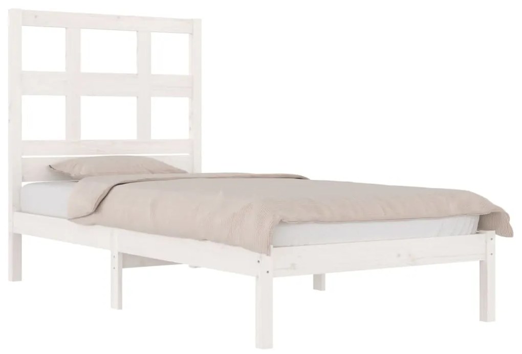 Giroletto in legno massello bianco 75x190 cm small single