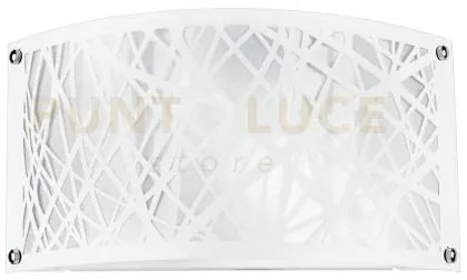 Applique a parete batik bianca 2 luci attacco e14 32x9x17cm