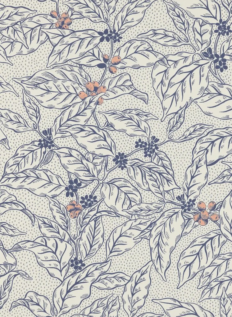 Långelid / von Brömssen Carta da parati Caffeine - Ink Blue