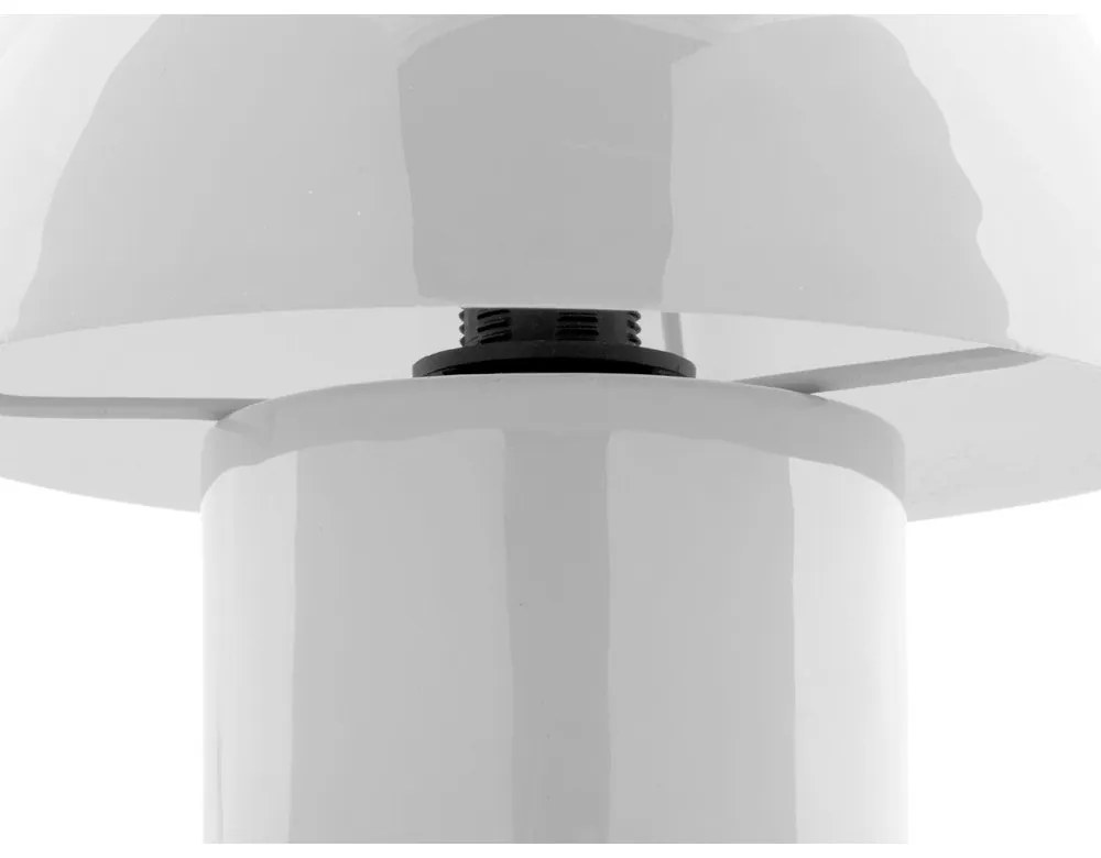 Lampada da tavolo bianca con paralume in metallo (altezza 20 cm) Fat Mushroom - Leitmotiv