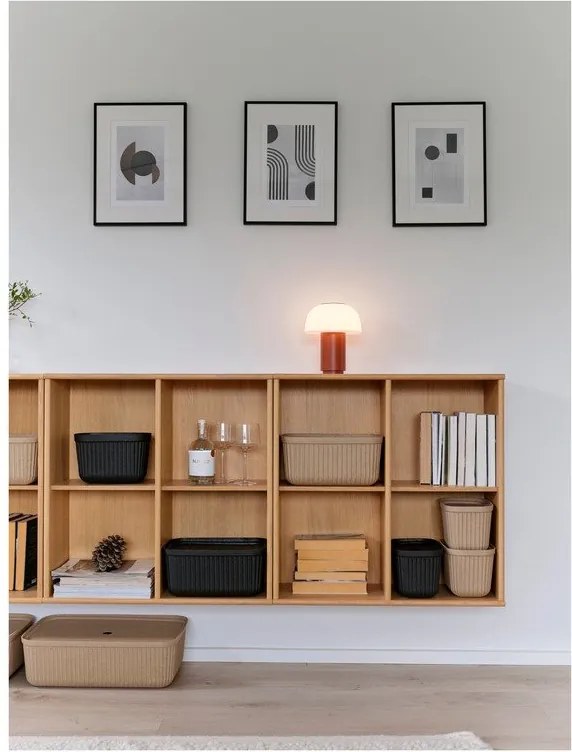 Scatole in set con coperchio marrone chiaro 2 pz 32x23x20,5 cm Pulp – Zone