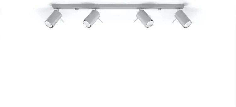 Lampada da Soffitto 4xGU10 RING 4L Orientabile in Acciaio