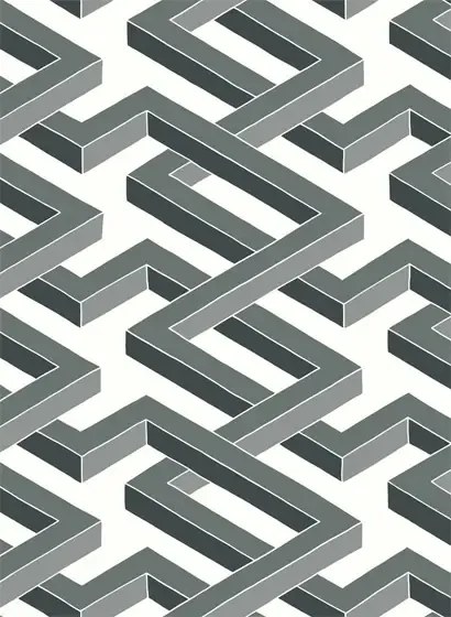 Cole & Son Carta da parati Luxor - Black/ White