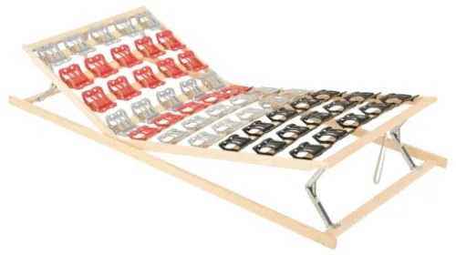 Rete a Doghe con 12 Doghe Testa e Piedi Regolabili 80x200 cm