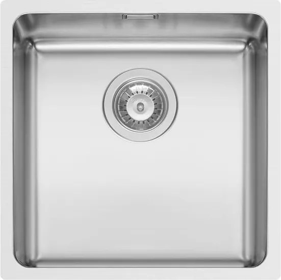 Lavello sottotop 1 vasca quadrata in inox argento PYRAMIS Lume L 40 x L 40 cm