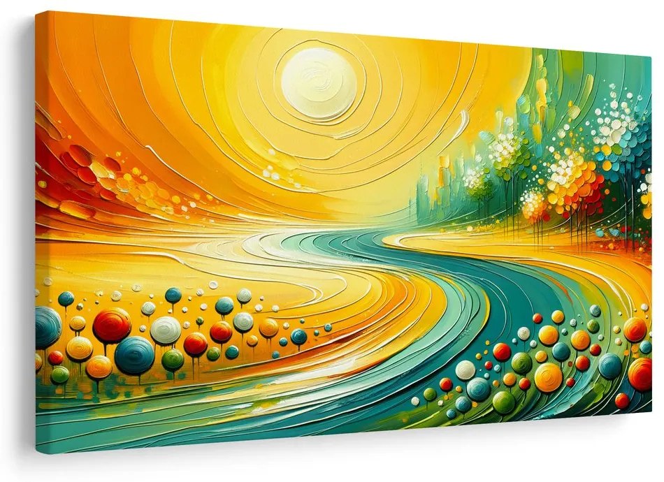 Quadro su tela – Flusso di luce e acqua