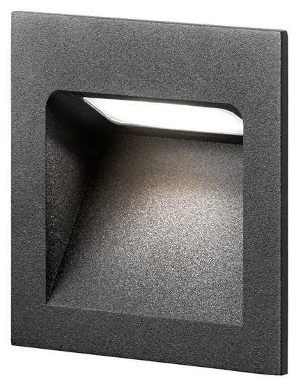 Light Point - Deli 1 LED Applique da Incasso a Parete IP54 3000K Nero LIGHT-POINT