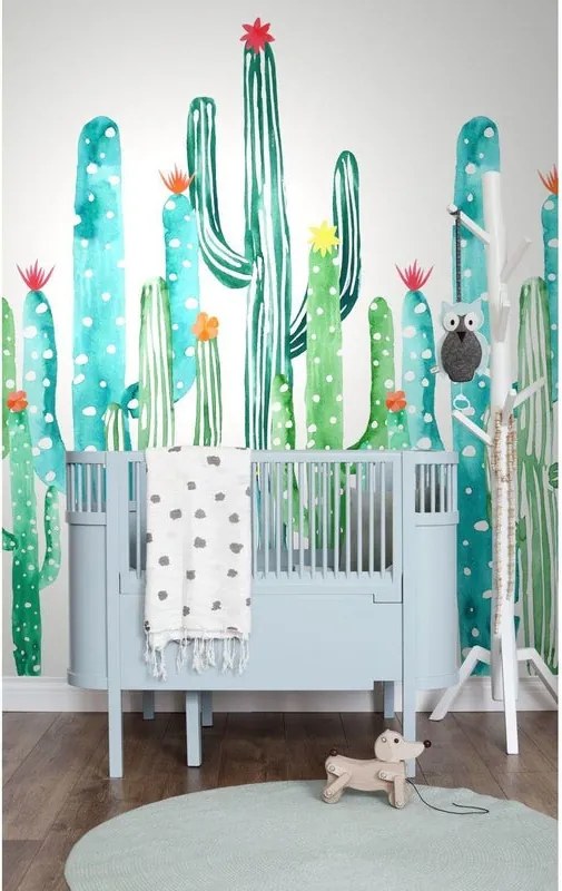 Fotomurale ESTA Cactus, Verde e blu 139X280 cm
