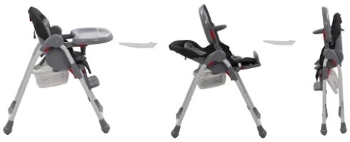 Seggiolone Pappa per Bambini Grigio