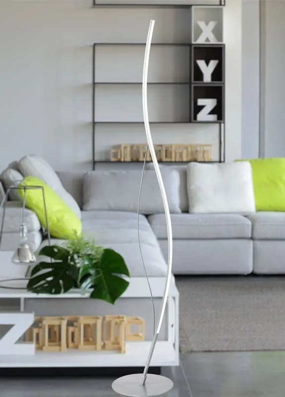 Lampada da terra LED Ares  argento, luce bianco naturale 1500 lumen NOVECENTO