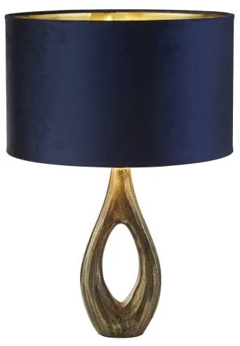 Lampada da tavolo bucklow - metallo ottone anticato e paralume in v...