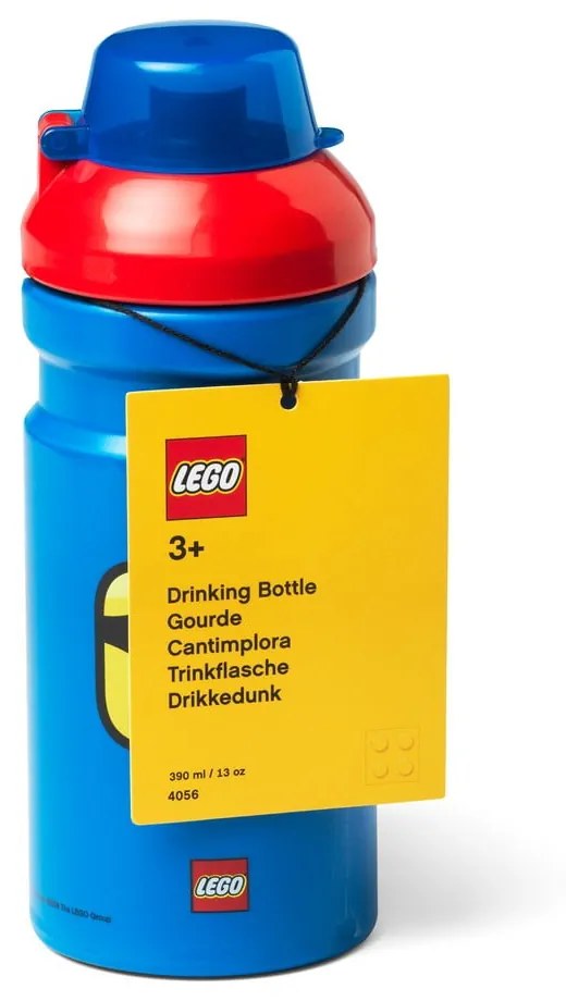 Borraccia blu con coperchio rosso , 390 ml Iconic - LEGO®