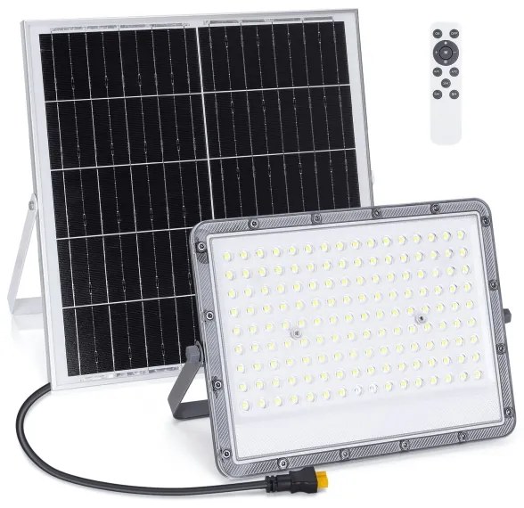 Aigostar - Faretto solare LED dimmerabile 200W/3,4V IP65 con telecomando