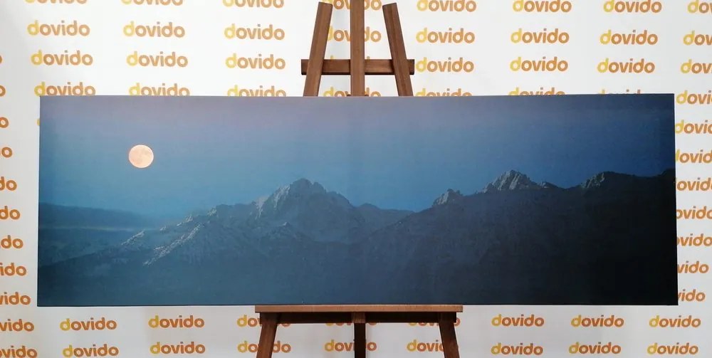 Quadro su tela – Luna piena sopra le montagne