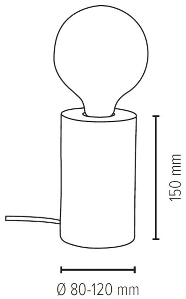 Spot-Light 76910151 - Lampada da tavolo TRABO 1xE27/25W/230V