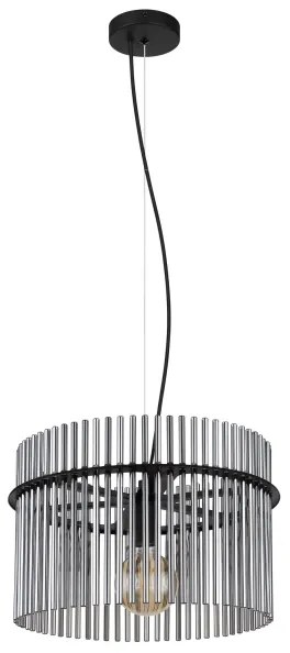 Globo 15698H - Lampadario a sospensione con filo GORLEY 1xE27/60W/230V diametro 40 cm nero