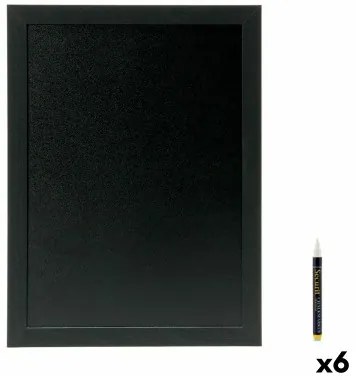 Lavagna Securit Woody Teca Da muro Nero 40 x 30 cm