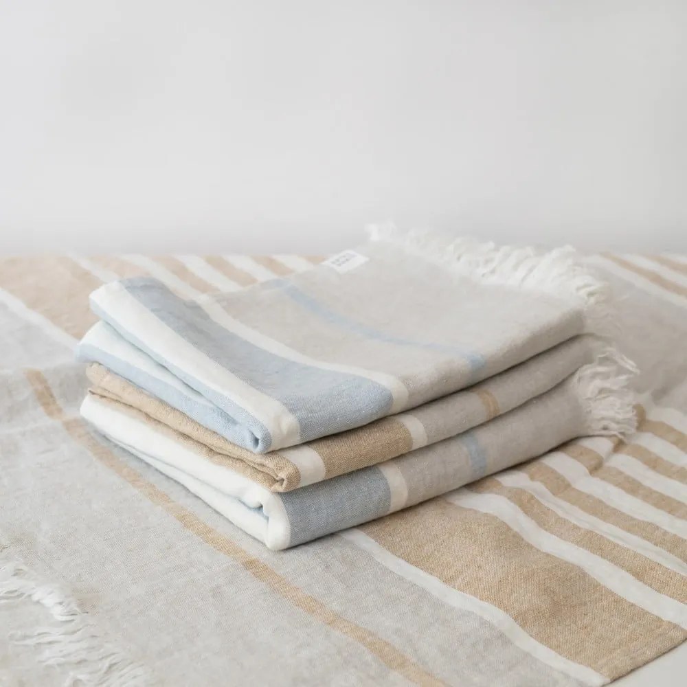 Telo mare in lino 140x170 cm Allure Stripe - Linen Tales