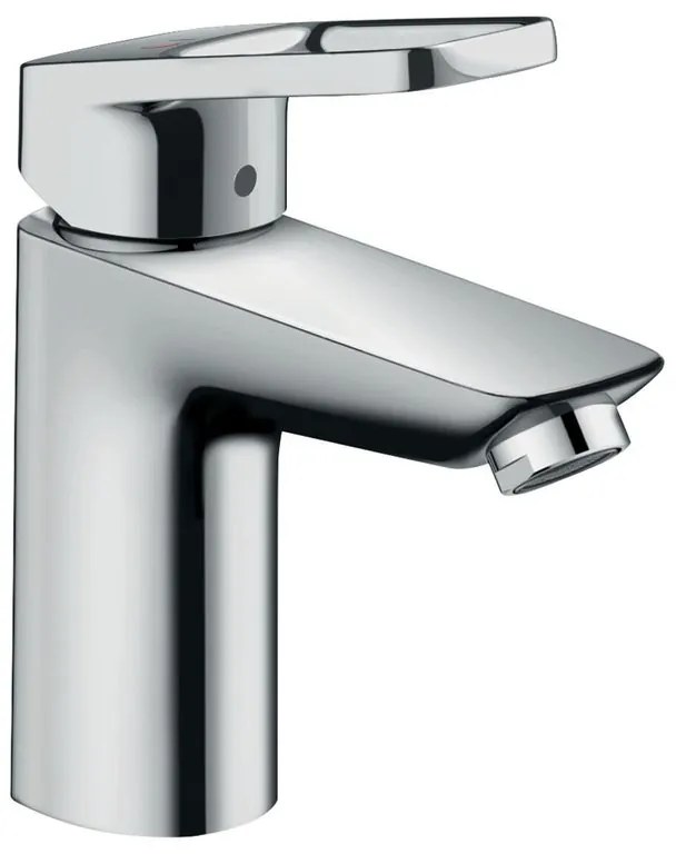 Rubinetto per lavabo a canna media Logis Loop 100 Coolstart cromato lucido HANSGROHE H 17 cm