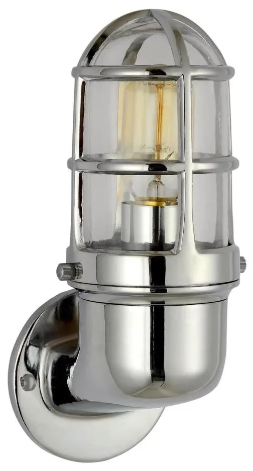 Applique da esterno LUND 1xE27/12W/230V IP44 cromo