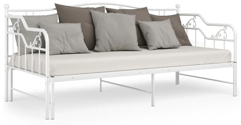 Telaio divano letto estraibile bianco in metallo 90x200 cm
