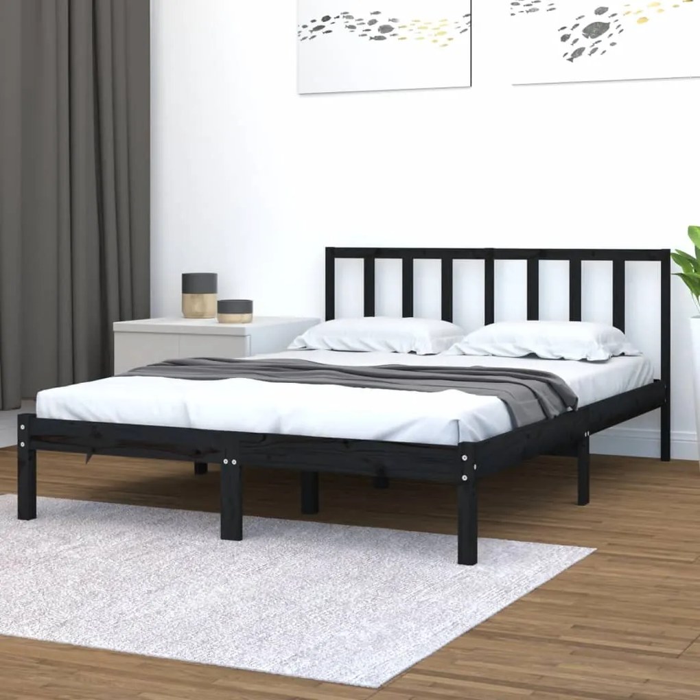 Giroletto Nero Massello Pino 150x200cm King Size /