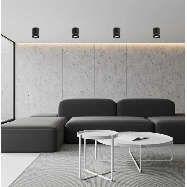 Luce Spot TUBA 1xGU10/15W/230V nero