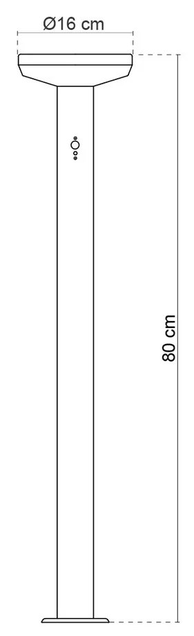 Paletto da giardino Solare Bianco 80cm con Sensore Mov. e Picchetto Colore Bianco Naturale 4.000K