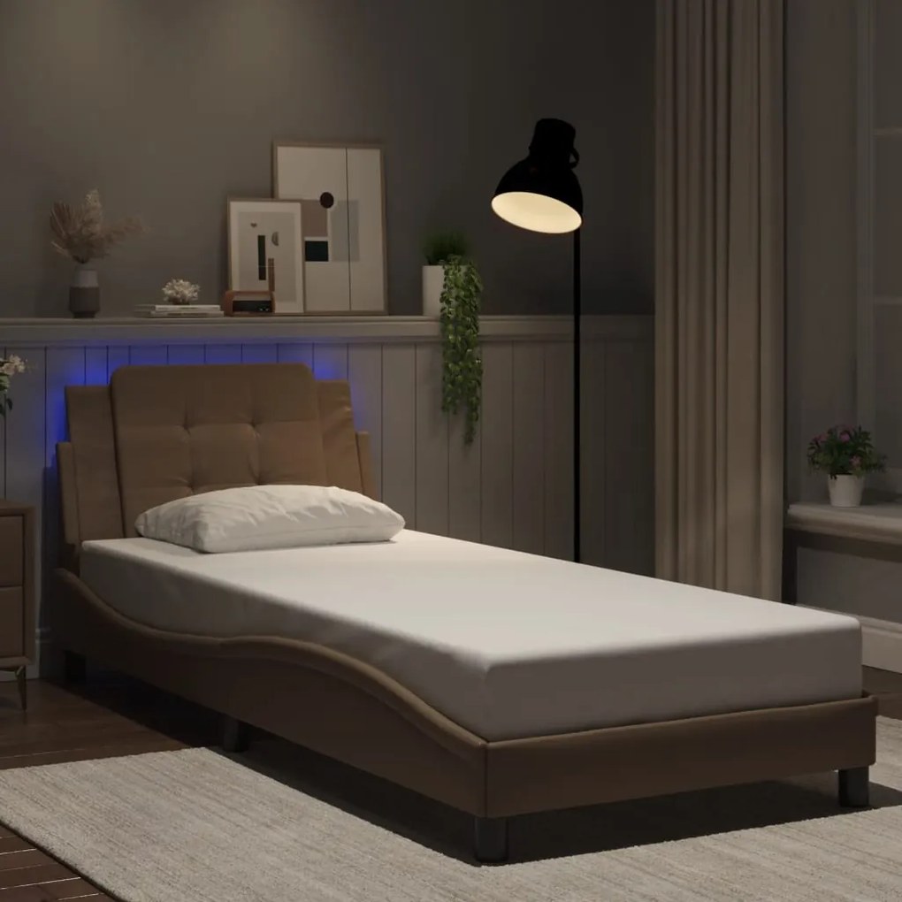 Giroletto Con Led Senza Materasso Cappuccino 90x200 Cm /