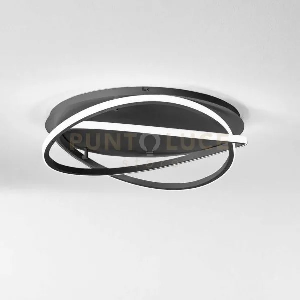 Atia p/m - lampadario a soffitto nero a led 3000k 2600lm 50w in all...