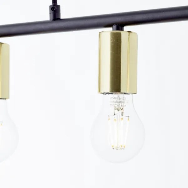 Brilliant - Lampadario a sospensione con cavo KERRY 5xE27/40W/230V nero/ottone