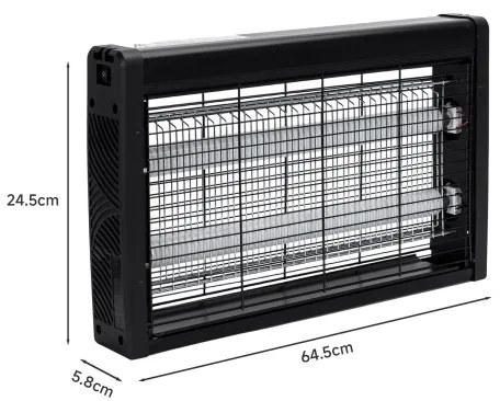 Brilagi - Trappola elettrica per insetti 2xUV/18W/230V 100 m2 nera