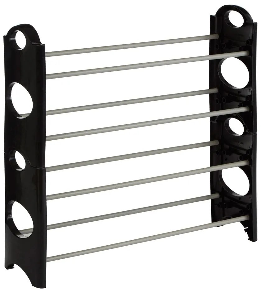 Scarpiera in metallo nera e argento Tavia - Premier Housewares