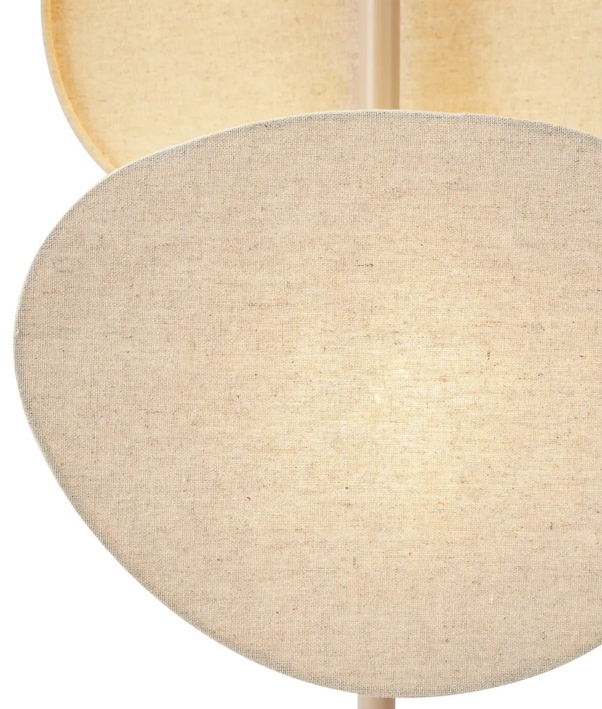 Lampada da terra Japandi beige a 3 luci - Organica