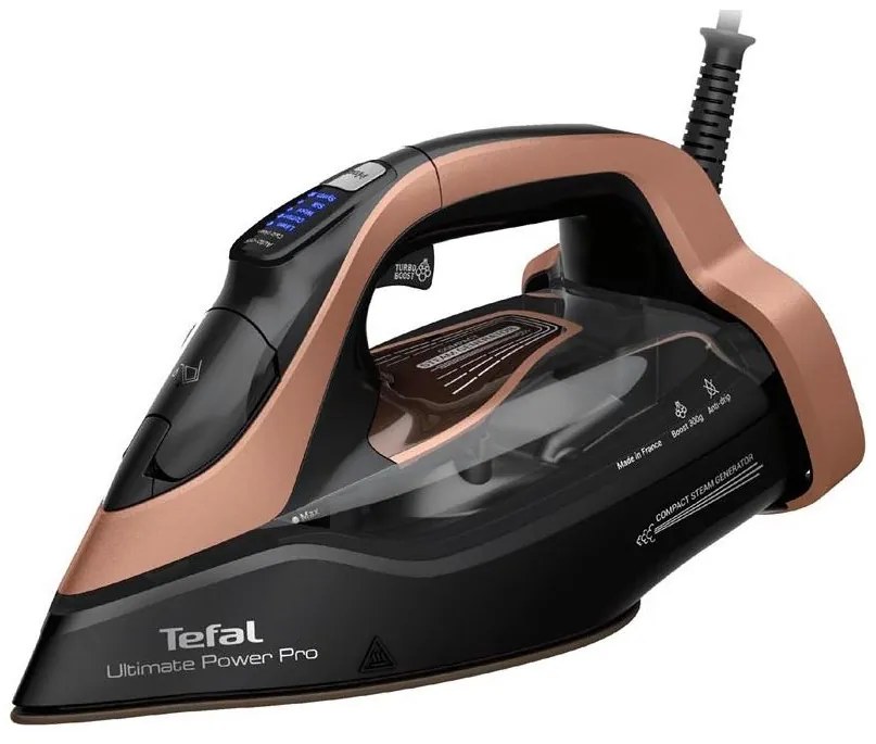 Tefal - Ferro da stiro a vapore ULTIMATE POWER 3200W/230V rame/nero