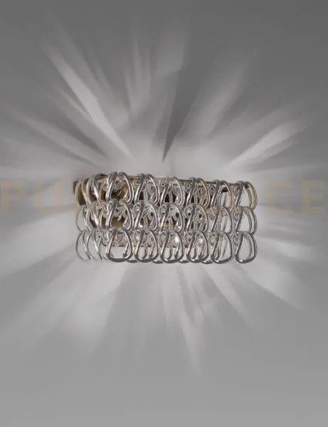 Giogali applique a parete 2 cristallo argento e bronzo opaco 2 luci...