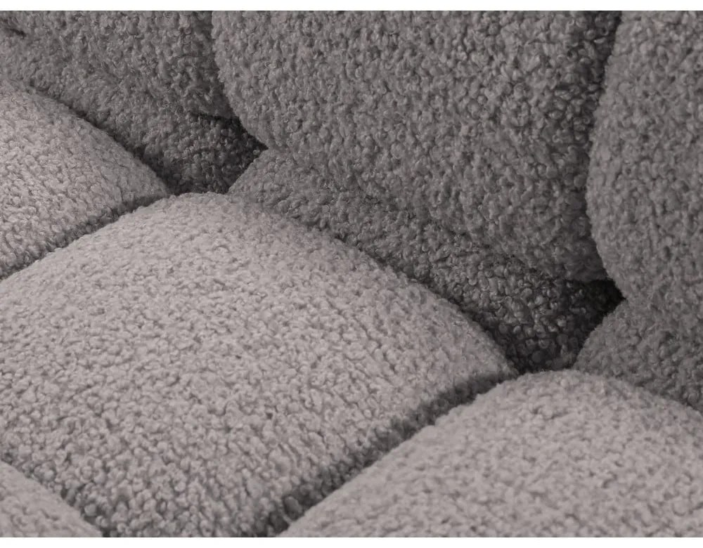 Modulo divano grigio chiaro in tessuto bouclé (angolo destro) Bellis - Micadoni Home