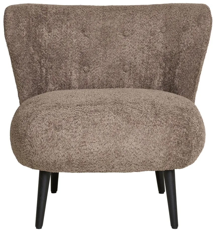 Poltrona marrone in tessuto bouclé Covelo - House Nordic