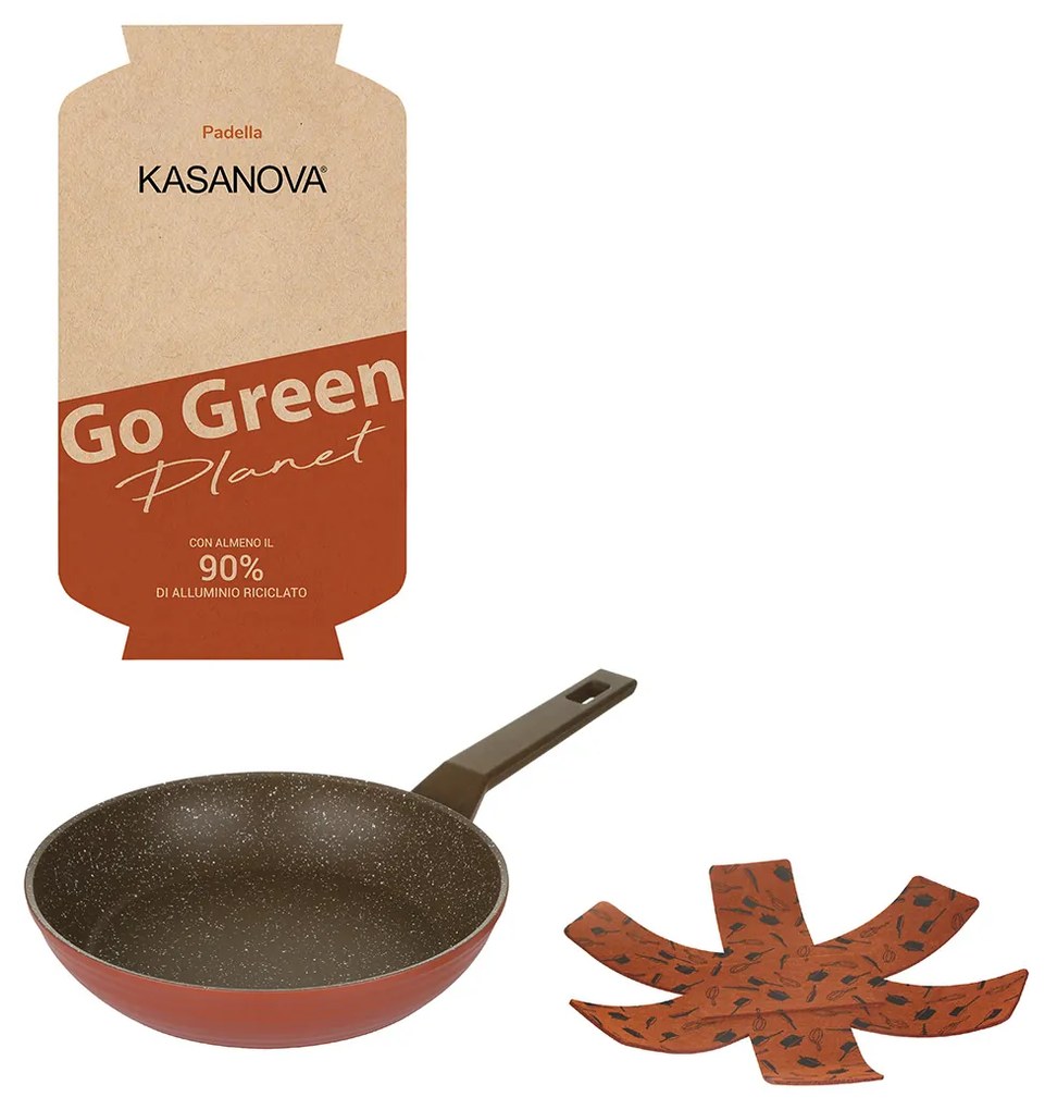Padella 24 cm con salvapadella Go Green Planet