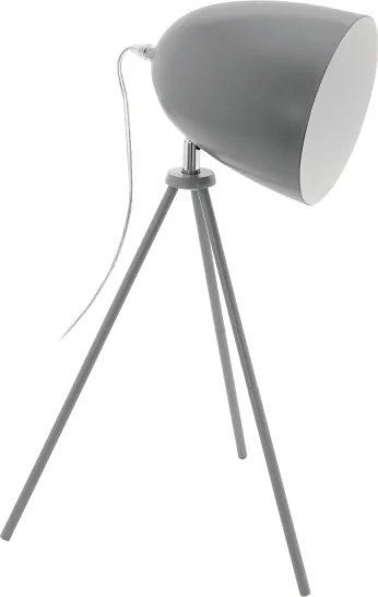 Eglo 33094 - Lampada da tavolo DUNDEE 1xE27/60W/230V grigia